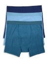 Harbor Bay By Dxl Big & Tall 3-pk Heathered Boxer Briefs In Niagara Blue