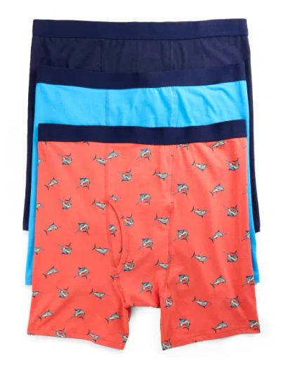 Harbor Bay By Dxl Big & Tall 3-pk Active Stretch 4 Inch Boxer Briefs V5 In Orange