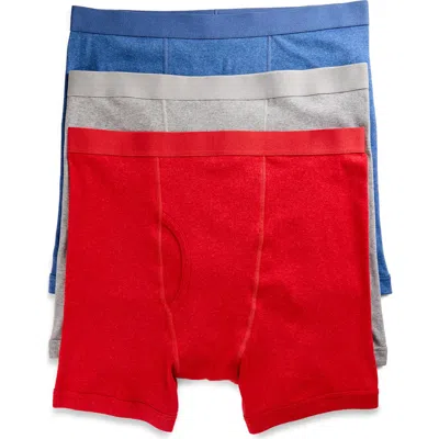 Harbor Bay By Dxl Big & Tall 3-pk Heathered 4 Inch Boxer Briefs