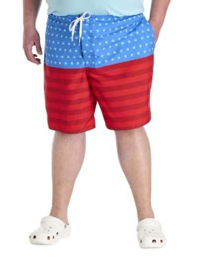 Harbor Bay By Dxl Big & Tall Americana Swim Trunks