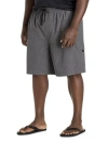 Harbor Bay By Dxl Big & Tall Cargo Stretch Swim Trunks In Gray