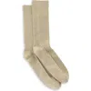 Harbor Bay By Dxl Big & Tall Continuous Comfort 2-pk Casual Socks In Nude