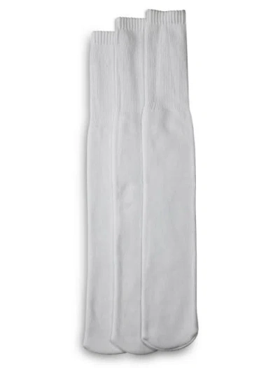Harbor Bay By Dxl Big & Tall Continuous Comfort 3-pk Tube Socks In White