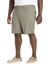 Harbor Bay By Dxl Big & Tall Continuous Comfort Cotton Cargo Shorts In Olive