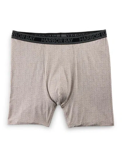 Harbor Bay By Dxl Big & Tall Cooling Performance 5 Inch Boxer Briefs V5 In Gray