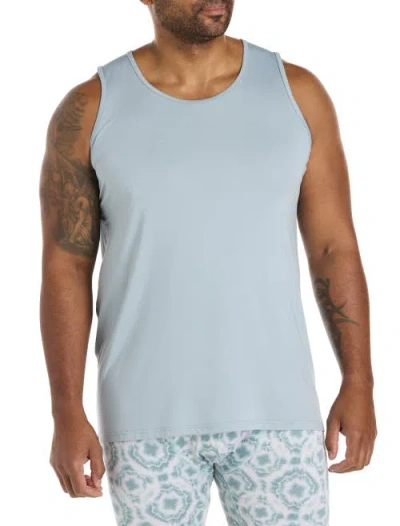 Harbor Bay By Dxl Big & Tall Cooling Performance Stretch Tank In Blue