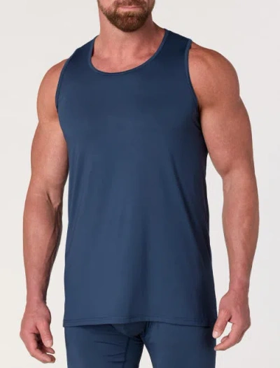 Harbor Bay By Dxl Big & Tall Cooling Performance Tank In Blue