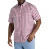 Harbor Bay By Dxl Big & Tall Easy-care Check Sport Shirt In Multi
