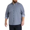 Harbor Bay By Dxl Big & Tall Easy-care Floral Print Sport Shirt In Multi