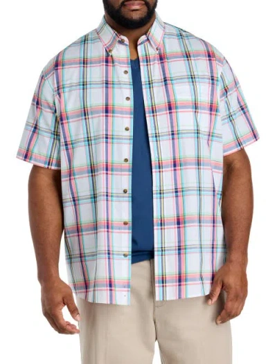 Harbor Bay By Dxl Big & Tall Easy-care Large Plaid Sport Shirt V3 In Multi