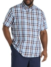 Harbor Bay By Dxl Big & Tall Easy-care Plaid Sport Shirt
