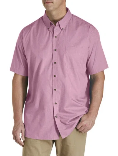 Harbor Bay By Dxl Easy-care Solid Sport Shirt In Orchid Haze