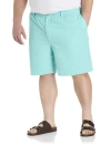 Harbor Bay By Dxl Big & Tall Elastic-waist Shorts In Aqua Sky