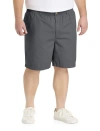Harbor Bay By Dxl Big & Tall Elastic-waist Shorts In Charcoal