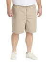 Harbor Bay By Dxl Big & Tall Elastic-waist Shorts In Khaki