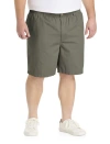 Harbor Bay By Dxl Big & Tall Elastic-waist Shorts In Olive