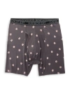 Harbor Bay By Dxl Big & Tall Hibiscus Print Tech Boxer Briefs In Gray
