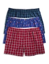 Harbor Bay By Dxl Big & Tall Hot Sauce 3-pk Woven Boxers In Multi