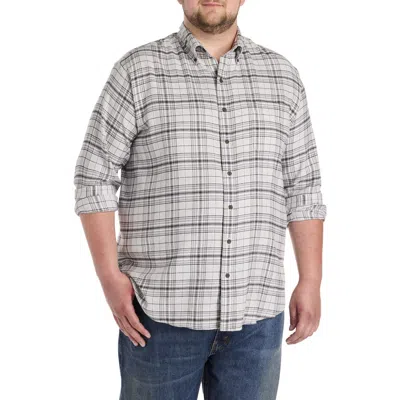 Harbor Bay By Dxl Big & Tall Large Plaid Flannel Sport Shirt V2 In Green