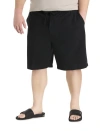 Harbor Bay By Dxl Big & Tall Lightweight Linen Beach Shorts In Black