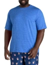 Harbor Bay By Dxl Big & Tall Marled Swim Top In Blue