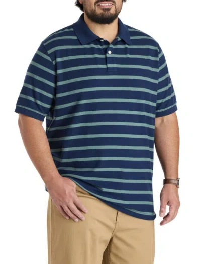 Harbor Bay By Dxl Big & Tall Medium Striped Polo Shirt In Multi