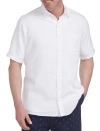 Harbor Bay By Dxl Microfiber Comfort Grid Sport Shirt In Bright White