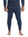 Harbor Bay By Dxl Big & Tall Midweight Thermal Weather Level 2 Performance Thermal Pants In Blue