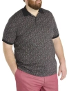 Harbor Bay By Dxl Big & Tall Mini Floral Print Polo Shirt