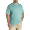 Harbor Bay By Dxl Big & Tall Moisture-wicking Jersey T-shirt In Blue