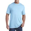 Harbor Bay By Dxl Big & Tall Moisture-wicking Jersey T-shirt In Blue