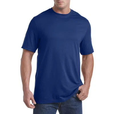 Harbor Bay By Dxl Moisture-wicking Jersey T-shirt In Blue Depths