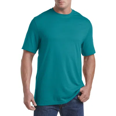 Harbor Bay By Dxl Big & Tall Moisture-wicking Jersey T-shirt In Fanfare