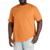 Harbor Bay By Dxl Big & Tall Moisture-wicking Jersey T-shirt In Orange