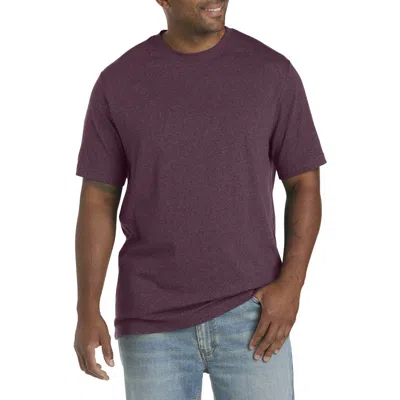 Harbor Bay By Dxl Big & Tall Moisture-wicking Jersey T-shirt In Purple
