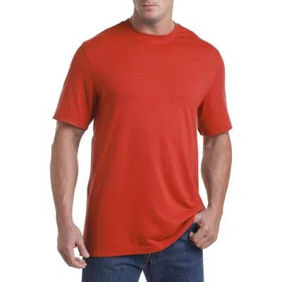 Harbor Bay By Dxl Big & Tall Moisture-wicking Jersey T-shirt In Red