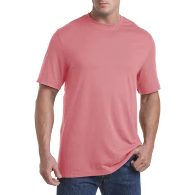 Harbor Bay By Dxl Moisture-wicking Jersey T-shirt In Tea Rose Pink