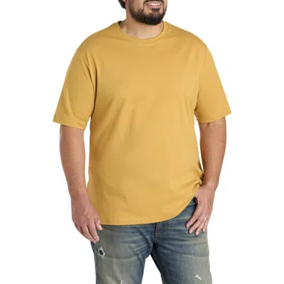 Harbor Bay By Dxl Big & Tall Moisture-wicking Jersey T-shirt In Yellow