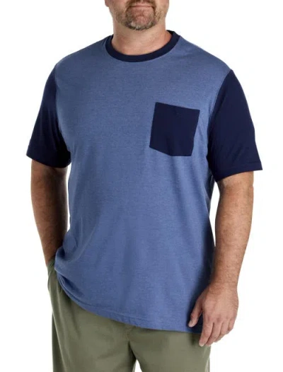 Harbor Bay By Dxl Big & Tall Moisture-wicking Pocket T-shirt