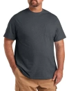 Harbor Bay By Dxl Big & Tall Moisture-wicking Pocket T-shirt In Gray