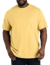 Harbor Bay By Dxl Big & Tall Moisture-wicking Pocket T-shirt In Lemon Drop