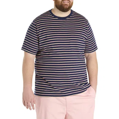 Harbor Bay By Dxl Big & Tall Moisture-wicking Striped T-shirt