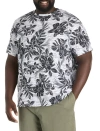 Harbor Bay By Dxl Big & Tall Moisture-wicking Tropical Print T-shirt