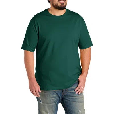 Harbor Bay By Dxl Big & Tall Moisture-wicking Jersey T-shirt In Green