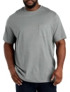 Harbor Bay By Dxl Big & Tall Moisture-wicking Pocket T-shirt In Gray