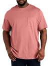 Harbor Bay By Dxl Big & Tall Moisture-wicking Pocket T-shirt In Pink