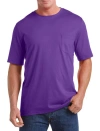 Harbor Bay By Dxl Big & Tall Moisture-wicking Pocket T-shirt In Purple