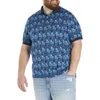 Harbor Bay By Dxl Big & Tall Palm Print Polo Shirt