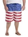 Harbor Bay By Dxl Big & Tall Patriotic Swim Trunks In Blue