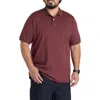 Harbor Bay By Dxl Big & Tall Pin Dot Printed Polo Shirt In Burgundy